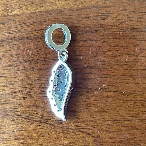 Nina Queen Loving Angel Wing CZ Sterling Silver Charm‎ - Picture 3 of 7